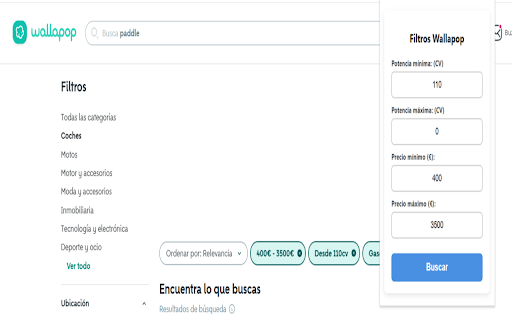 Wallapop URL Mod  from Chrome web store to be run with OffiDocs Chromium online