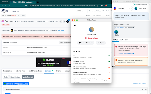 Wallet Rank  from Chrome web store to be run with OffiDocs Chromium online
