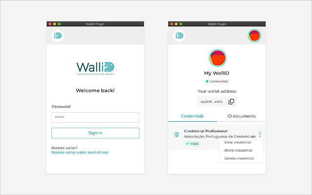 WalliD Wallet  from Chrome web store to be run with OffiDocs Chromium online