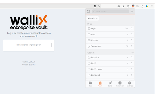 WALLIX Vault Password Manager  from Chrome web store to be run with OffiDocs Chromium online