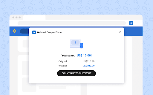 Walmart Coupon Finder  from Chrome web store to be run with OffiDocs Chromium online