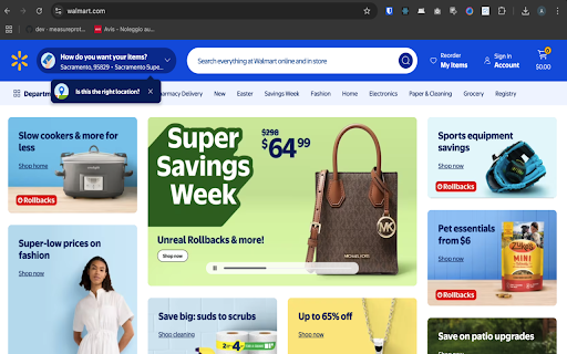 Walmart Navigation Guide  from Chrome web store to be run with OffiDocs Chromium online