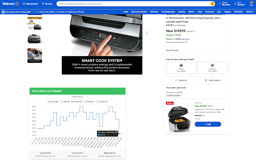 Walmart Price Tracker by Sellegr8  from Chrome web store to be run with OffiDocs Chromium online