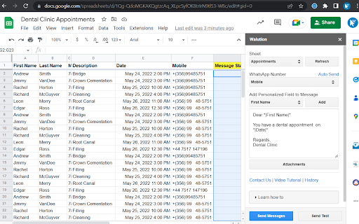 Walution WhatsApp Sender  from Chrome web store to be run with OffiDocs Chromium online