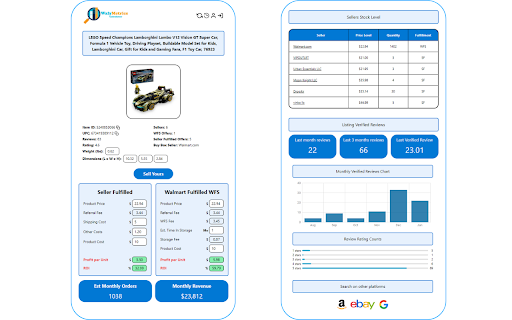 WalyMetrics Walmart Product Research  from Chrome web store to be run with OffiDocs Chromium online
