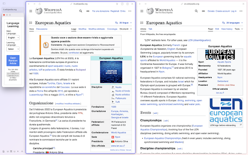 WanderLang  from Chrome web store to be run with OffiDocs Chromium online