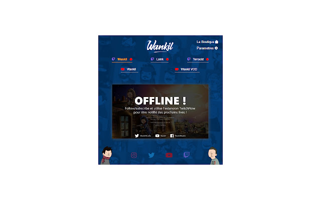 Wankil Extension  from Chrome web store to be run with OffiDocs Chromium online