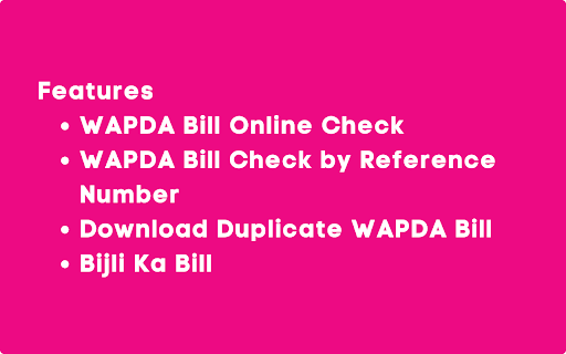 WAPDA Bill WAPDA Bill Online Check  from Chrome web store to be run with OffiDocs Chromium online