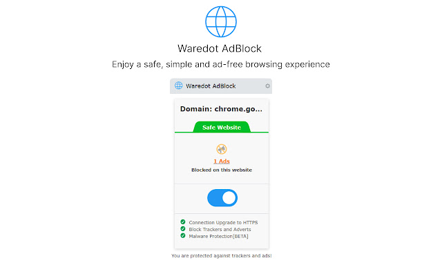Waredot AdBlock از فروشگاه وب Chrome با OffiDocs Chromium به صورت آنلاین اجرا می شود