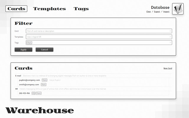 Warehouse  from Chrome web store to be run with OffiDocs Chromium online