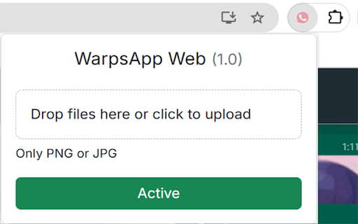 WarpsApp Web  from Chrome web store to be run with OffiDocs Chromium online