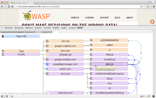 WASP.inspector: Analytics Solution Profiler  from Chrome web store to be run with OffiDocs Chromium online