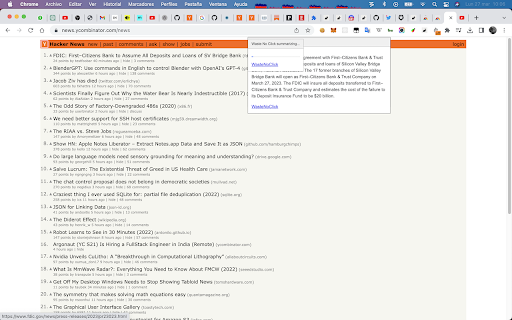 WasteNoClick.com  from Chrome web store to be run with OffiDocs Chromium online