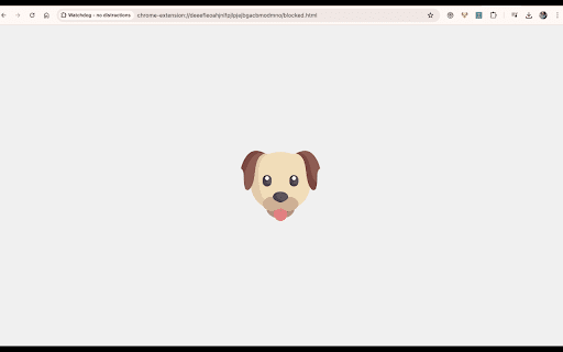 Watchdog no distractions  from Chrome web store to be run with OffiDocs Chromium online