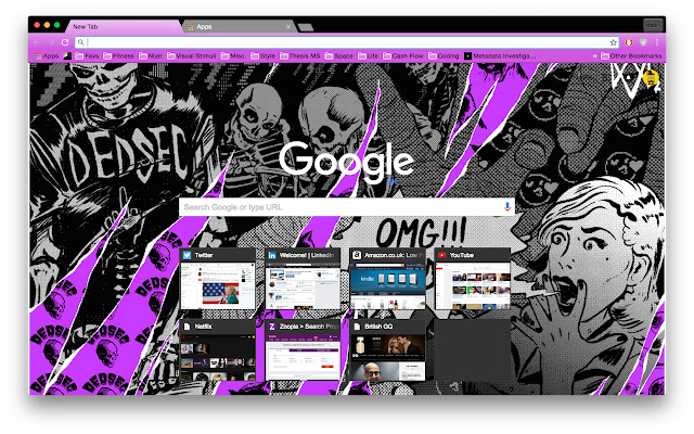 Watchdogs 2 Theme Purple  from Chrome web store to be run with OffiDocs Chromium online