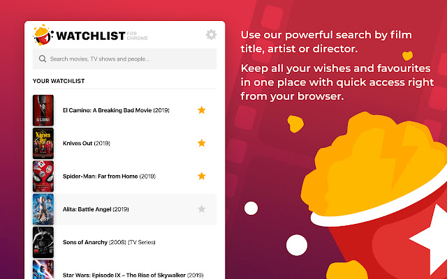 Watchlist for Chrome  from Chrome web store to be run with OffiDocs Chromium online