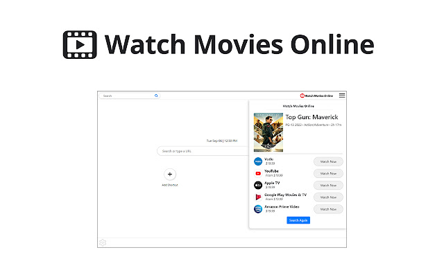 Watch Movies Online  from Chrome web store to be run with OffiDocs Chromium online