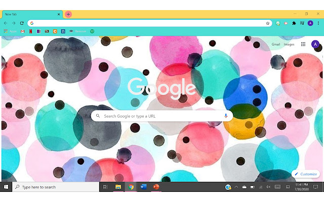 Watercolor Dots  from Chrome web store to be run with OffiDocs Chromium online