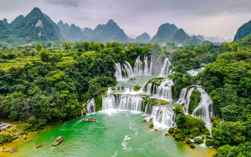 Waterfall in the Heart of a Green Forest  from Chrome web store to be run with OffiDocs Chromium online