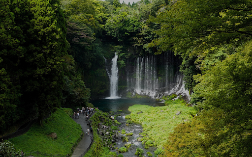 Waterfall in the middle of the forest  from Chrome web store to be run with OffiDocs Chromium online