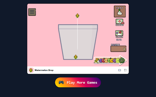Watermelon Drop Game in Browser Free  Offline available  from Chrome web store to be run with OffiDocs Chromium online