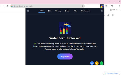 Water Sort Unblocked  from Chrome web store to be run with OffiDocs Chromium online