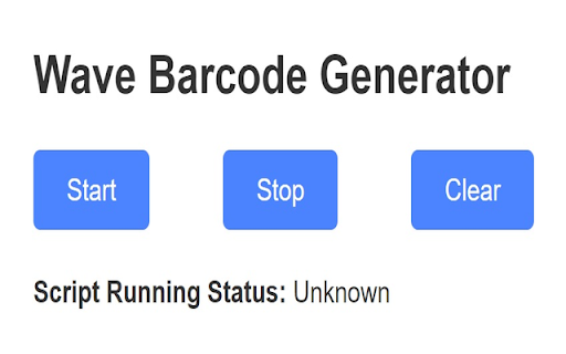 Wave Barcode Generator  from Chrome web store to be run with OffiDocs Chromium online