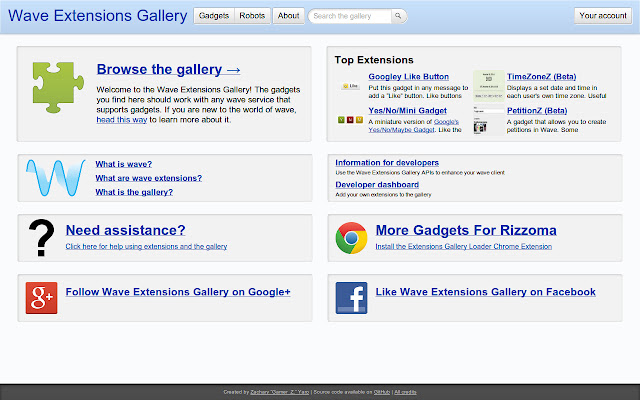 Wave Extensions Gallery  from Chrome web store to be run with OffiDocs Chromium online