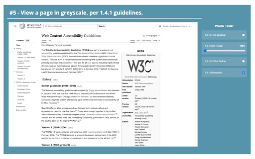 WCAG 2.1 Accessibility 1.4 Text and Contrast Testing and Checking Tool  from Chrome web store to be run with OffiDocs Chromium online