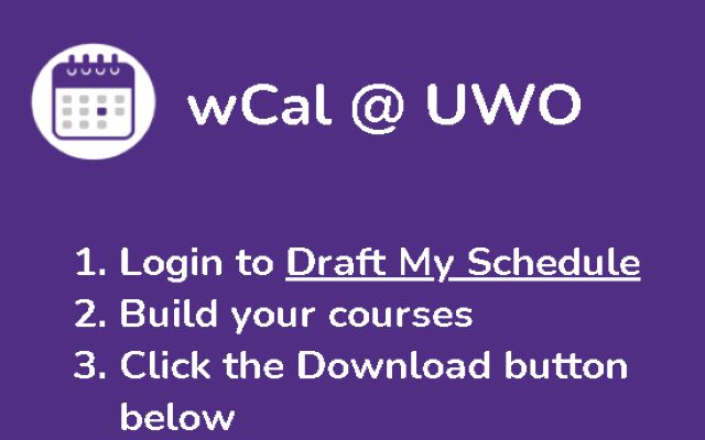 wCal @ UWO  from Chrome web store to be run with OffiDocs Chromium online