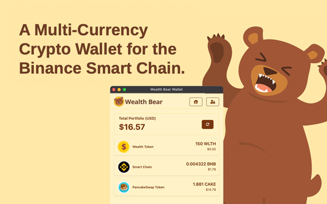 محفظة Wealth Bear Wallet من متجر Chrome الإلكتروني ليتم تشغيلها باستخدام OffiDocs Chromium عبر الإنترنت