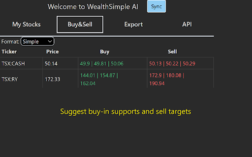 Wealthsimple AI  from Chrome web store to be run with OffiDocs Chromium online