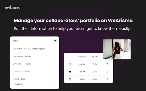WeArisma  from Chrome web store to be run with OffiDocs Chromium online