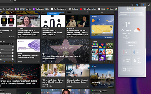 Weather App  from Chrome web store to be run with OffiDocs Chromium online