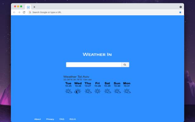 Weather In  from Chrome web store to be run with OffiDocs Chromium online