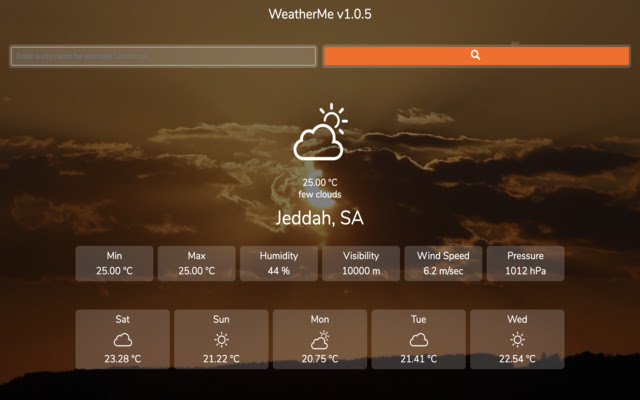 WeatherMe App  from Chrome web store to be run with OffiDocs Chromium online