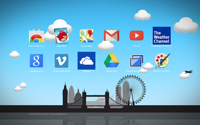 Weather Time London Theme Daylight  from Chrome web store to be run with OffiDocs Chromium online