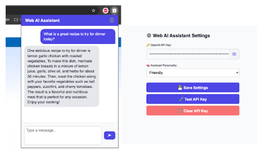 Web AI Assistant  from Chrome web store to be run with OffiDocs Chromium online