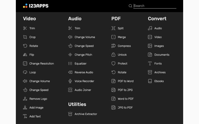 เว็บแอปโดย 123apps จาก Chrome เว็บสโตร์ที่จะรันด้วย OffiDocs Chromium ทางออนไลน์