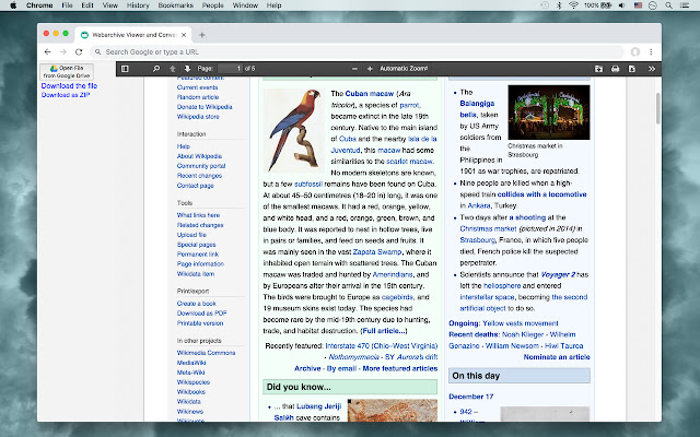 Webarchive Viewer and Convert to PDF  from Chrome web store to be run with OffiDocs Chromium online