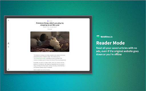 WebBites Browser Extension  from Chrome web store to be run with OffiDocs Chromium online
