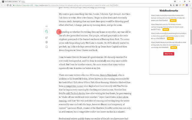 WebBookmarks  from Chrome web store to be run with OffiDocs Chromium online