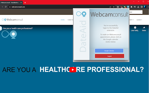 Webcamconsult DateAid  from Chrome web store to be run with OffiDocs Chromium online
