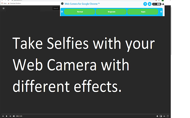 WebCam for Google Chrome ™  from Chrome web store to be run with OffiDocs Chromium online