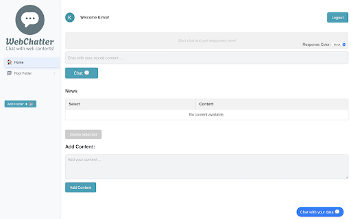 WebChatter  from Chrome web store to be run with OffiDocs Chromium online