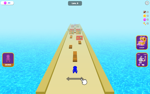 Web Client for Bridge Runner SideGame  from Chrome web store to be run with OffiDocs Chromium online