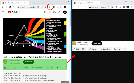 WebClip Element  from Chrome web store to be run with OffiDocs Chromium online