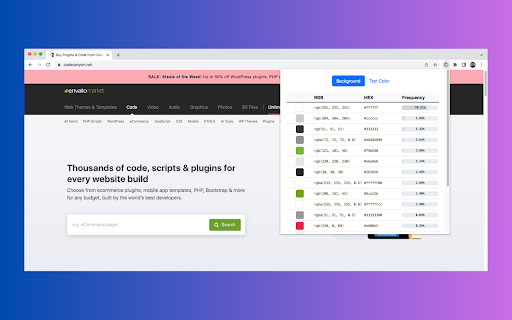 Web Color Detective  from Chrome web store to be run with OffiDocs Chromium online