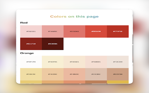 Web Color Extractor  from Chrome web store to be run with OffiDocs Chromium online