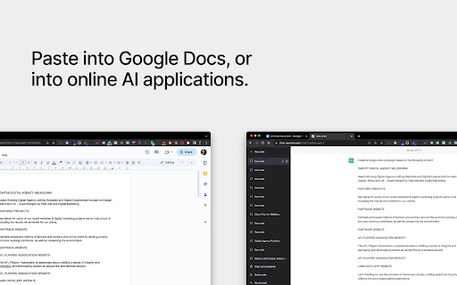 Web Content Copier  from Chrome web store to be run with OffiDocs Chromium online